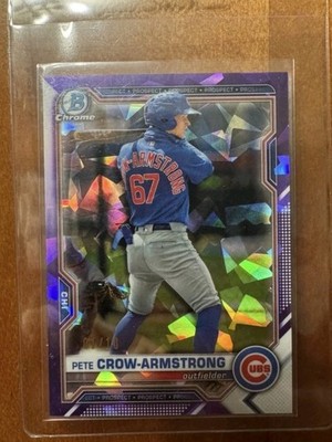 2021 Bowman Draft-Pete Crow-Armstrong Chrome Sapphire Purple /10  