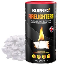 100 Wax Fire Lighters for Wood Burners BBQ Fire Starter Firelighters for Wood 0.19 per lighter