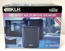 KLH Audio Systems 100 Watt Indoor/Outdoor Surround Sound Speakers Model 980B New