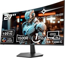 Minifire 27 Inch 100Hz Curved Monitor, USB Type-C Port (MF27C1)