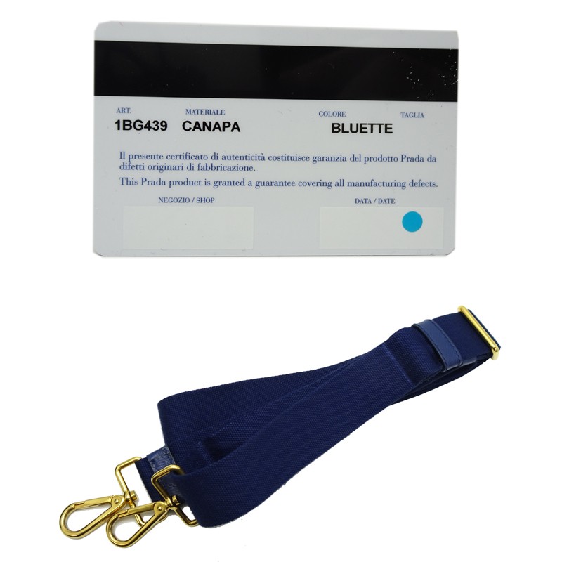 PRADA Canapa PM 1BG439 Tote Bag Canvas Blue Ladies DH91419 from japan thumbnail 10
