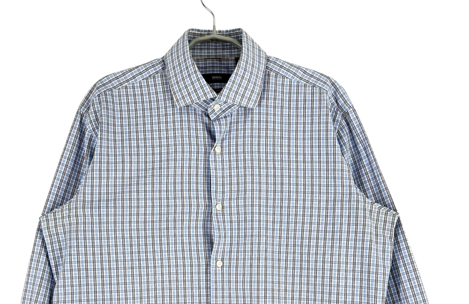 Hugo Boss Uomo Casual Gerald Regular Fit Camicia Formale Taglia 41 - 16 - Immagine 3 di 4