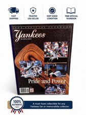 Vintage 1988 New York Yankees Official Yearbook Pride and Power Bronx NY VG