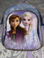 Disney Frozen II Backpack Purple and Blue Elsa Anna 13  