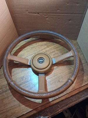 87-95 Jeep Wrangler YJ Steering Wheel Tan Leather OEM