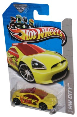 Hot Wheels Mitsubishi Eclipse Concept Car (2012) Yellow Fire Chief Toy Car 18/25