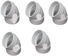 5 Pack 45 Degree Elbow Central Vacuum Fitting