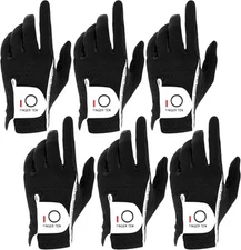 Large Black Sport Activity Glove for All Weather Golf Practice Quick Drying Grip