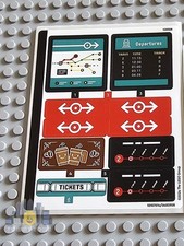 Lego City Traffic STICKER SHEET 1 ONLY for Lego set 60423 Downtown Streetcar