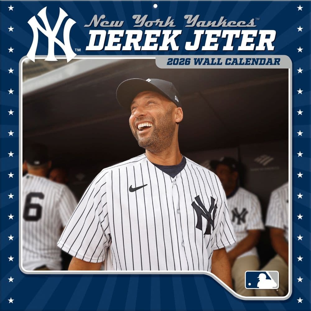 DEREK JETER - NEW YORK YANKEES - 2026 WALL CALENDAR - BRAND NEW 
