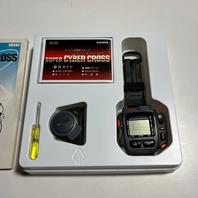 CASIO JG-200 SUPER CYBER CROSS OLD GAME WATCH BLACK DIGITAL FROM JAPAN