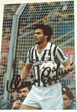 AUTOGRAFO ANTONIO CABRINI FOTO MAGLIA 2 STELLE FC JUVENTUS COPPA Italia WC 1982