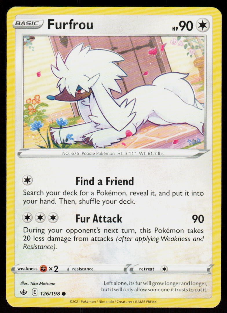 Furfrou 126/198 Common Chilling Reign Pokemon Near Mint