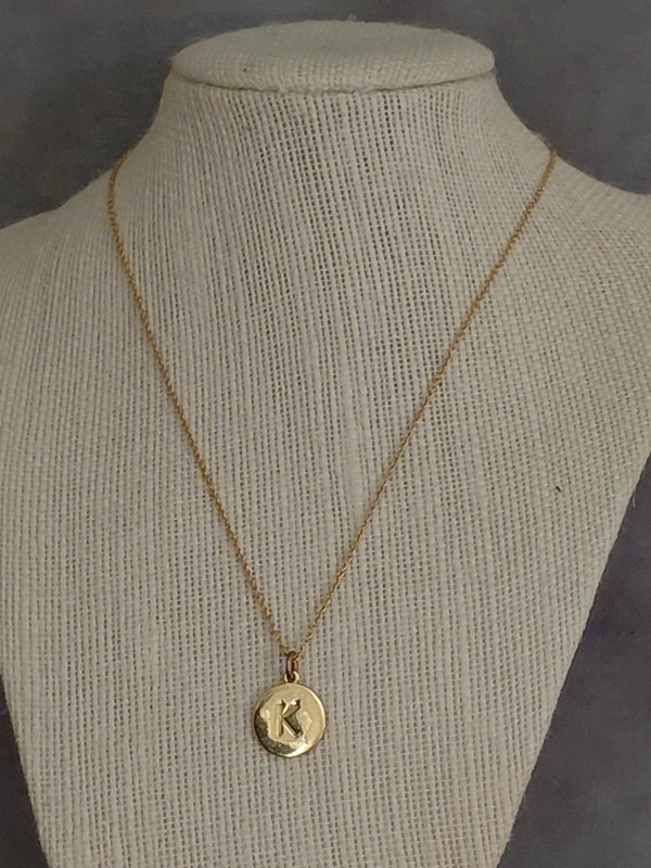 Kate Spade New York Initial Pendant Necklace K Gold Tone- "One In A Million" 