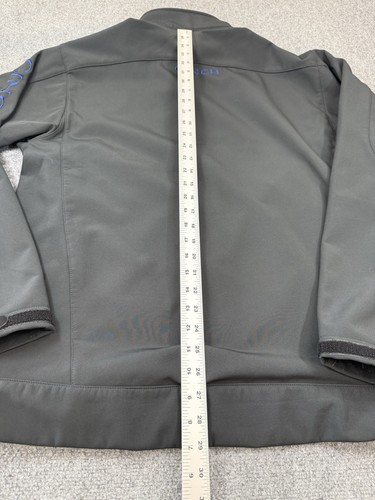 Cinch Softshell Full Zip Fleece Black Jacket Blue Logo Men’s - Large - Picture 11 of 12
