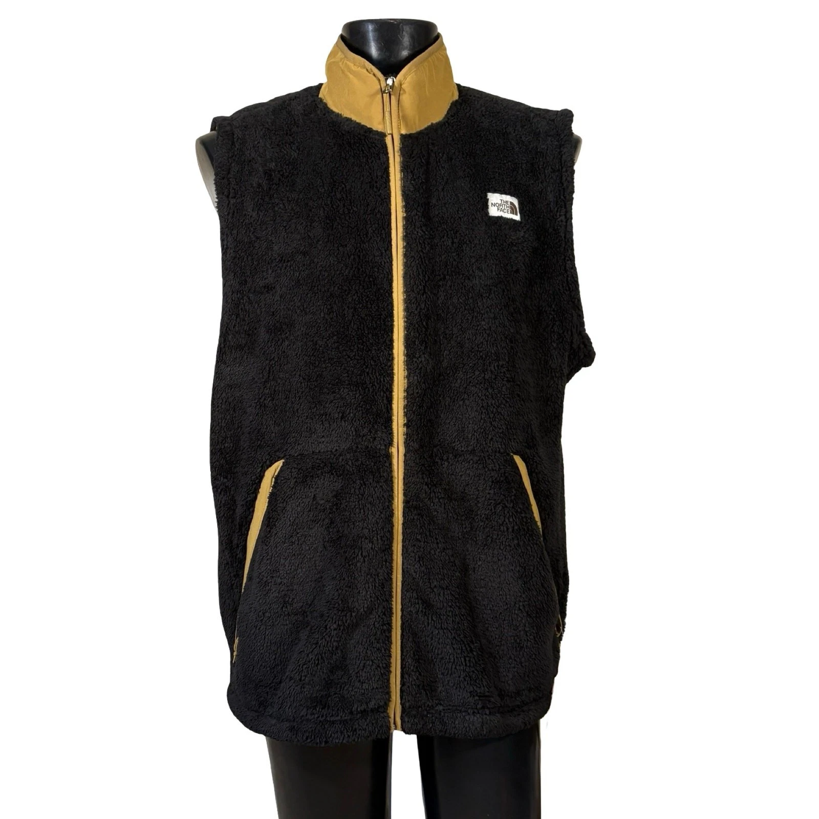The North Face Campshire Vest Mens XXL Sherpa Black Full Zip NWT