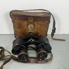 C.P. GOERZ Heli-Trieder German Field Binoculars 6x29 w Strap & Case #24693 *READ