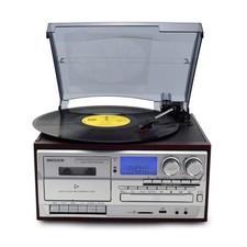 Multifunctional Vintage Phonograph 3 Speed Adjustable Vinyl Record Player
