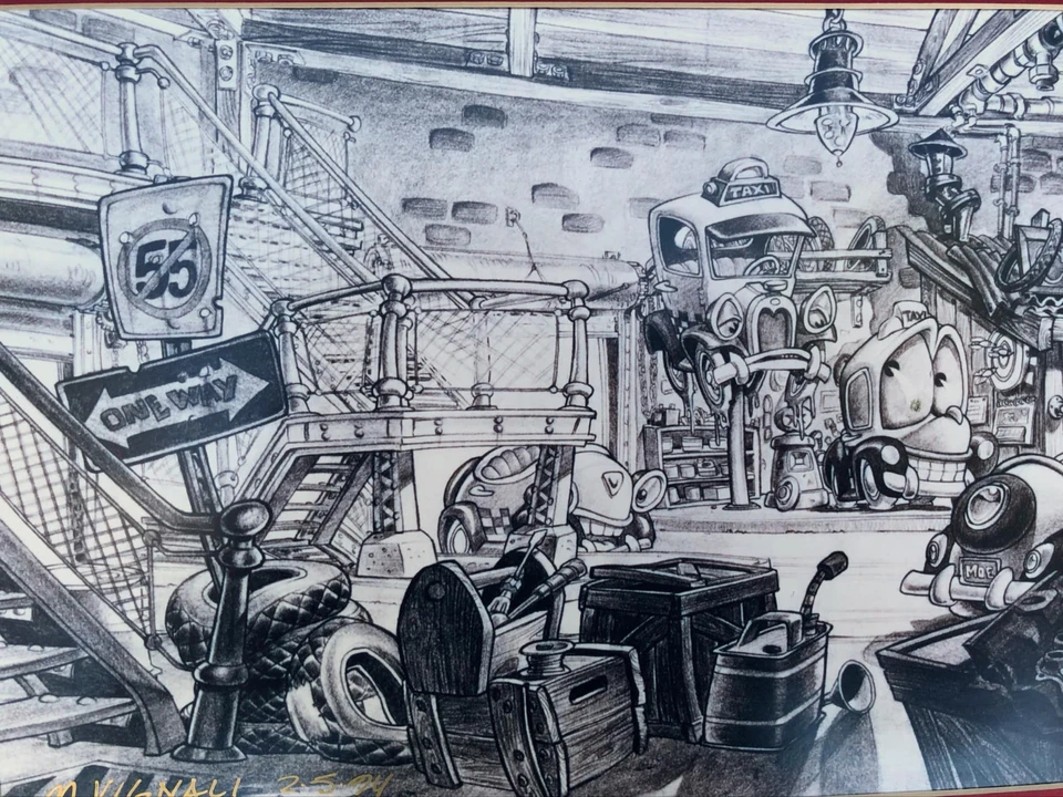 Impresión fotográfica Roger Rabbit's Car Toon Spin Concept art de Marcelo Vignali Foto 4 de 4