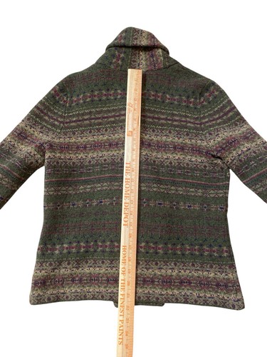 Ralph Lauren LRL Lambswool Shawl Cardigan Sweater Jacket Fair Isle Sz M Academia - Bild 7 von 8