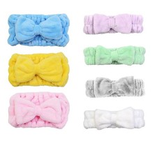 Chloven 7 Pcs Microfiber Bowtie Oversized Headbands Facial Makeup Headband La...