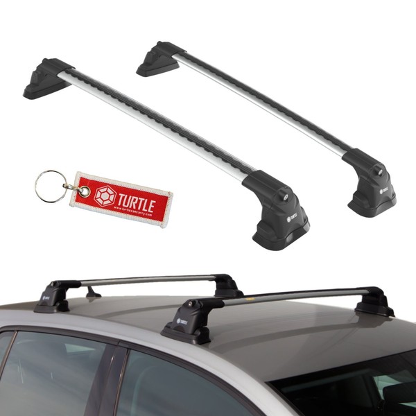 Silber Alu GepäCkträGer DachträGer FüR BMW 1Er E87 5-TüR 04-11 - Turtle-image