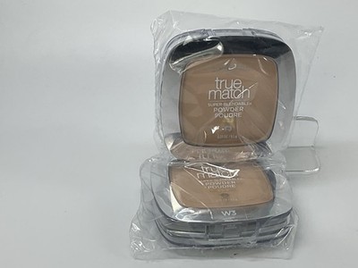 L'Oreal Paris True Match Super Blendable Oil Free Powder Foundation W3, 2 PACK