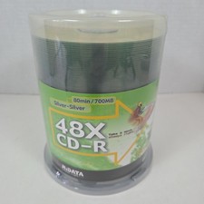 RiDATA CD-R 700MB 80min 48x Blank Storage Media Discs CDs 100 Pack - New Sealed