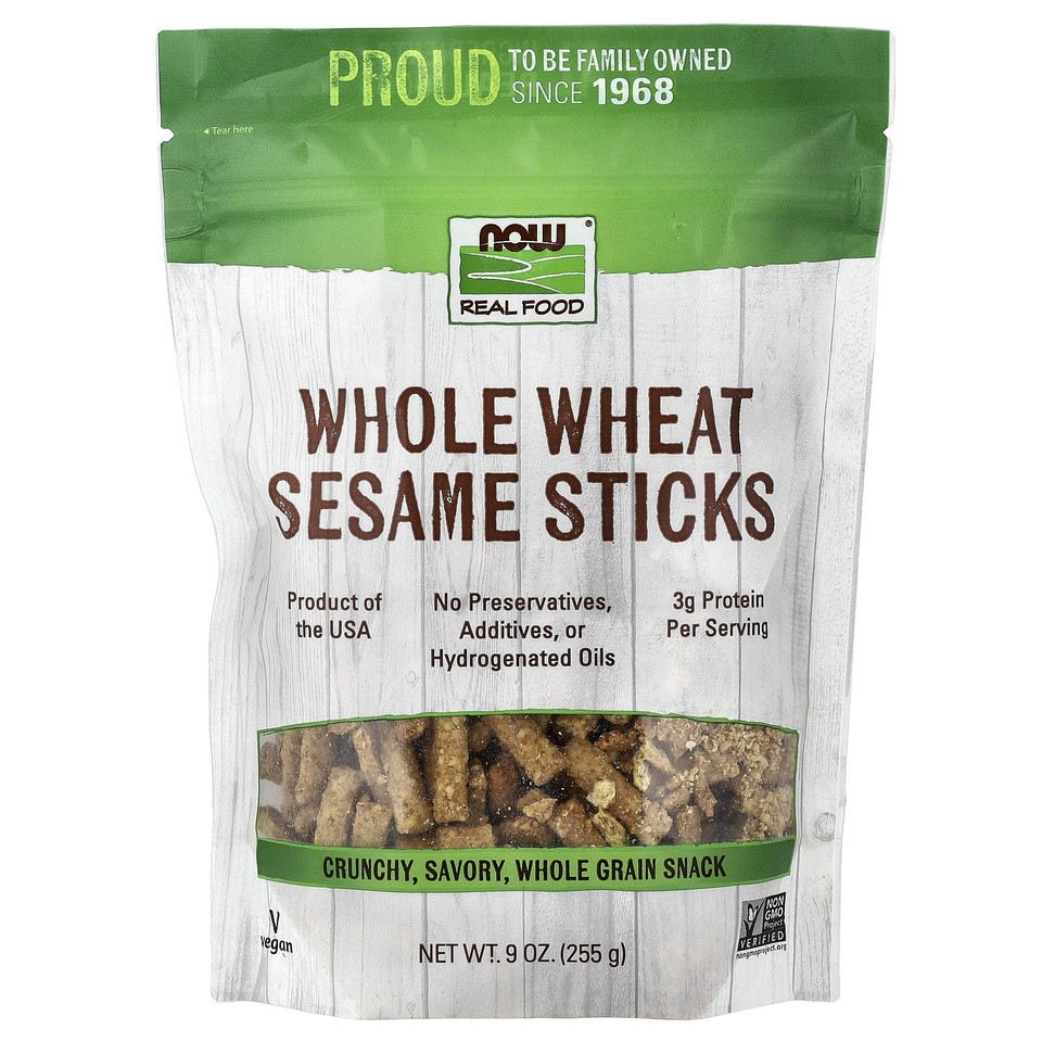 Real Food, Whole Wheat Sesame Sticks, 9 oz (255 g)
