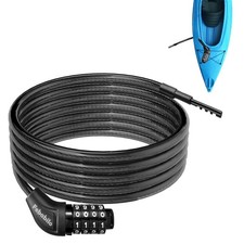 Long Cable Lock, Extra Long Straight Bike Lock 5ft to 25ft with Resettable ...
