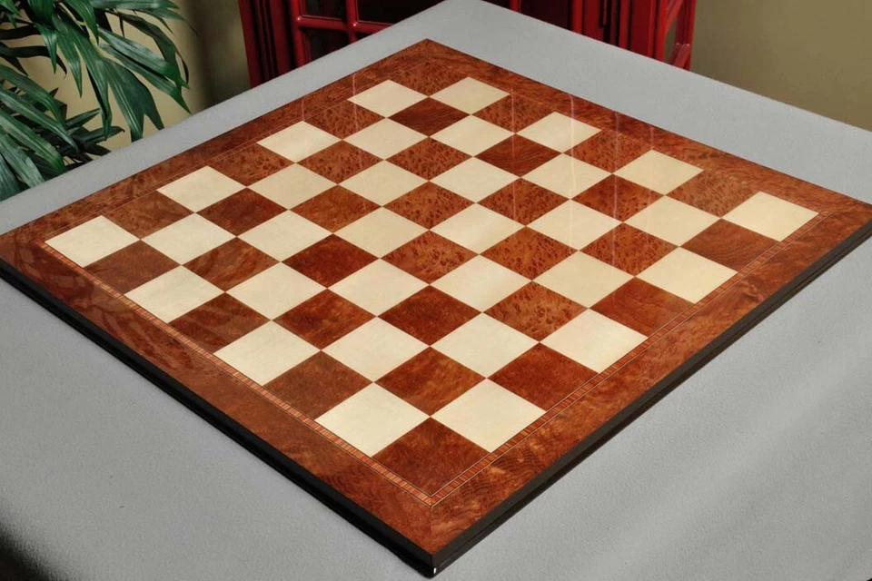 Vavona Burl & Maple Superior Traditional Chess Board - 2.5" Squares - Image 2 of 4