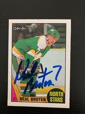 North Stars Neal Broten Signed 1987 OPC card