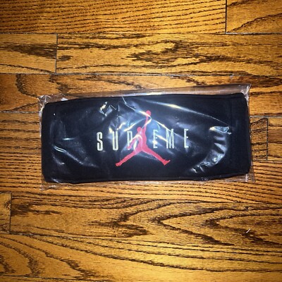 In Hand Supreme X Jordan Headband Black | eBay