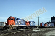 Vtg 1991 Train Slide 6254 Grand Trunk Western Engine Flat Rock MI Y2J109