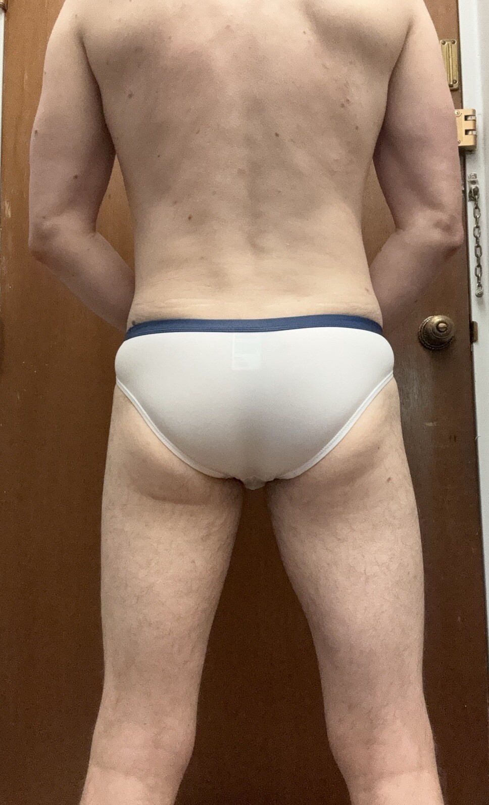 GX3 Teddy Bear Beach White Navy Blue Bikini Briefs Japanese Small / Medium