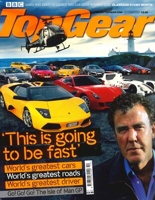 BBC Top Gear Magazine Issue #170, Peugeot 308 RCZ, Jaguar XF, Fiat, Oct 2007