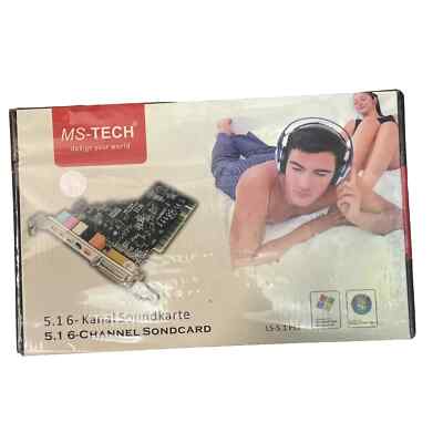 MS-TECH 5.1 6-Channel Soundcard | LS-5.1 PCI - NEU & OVP