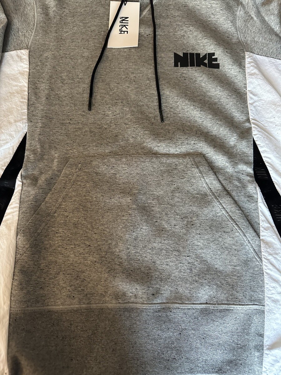 Nike x Sacai Hoodie Pullover Grey/Black/White CV5727-063 Mens Sz
