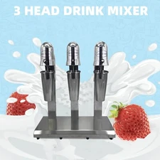 Commercial 3 Head Drink Mixer Milkshake Shake Mixer Blender Stainless Steel US