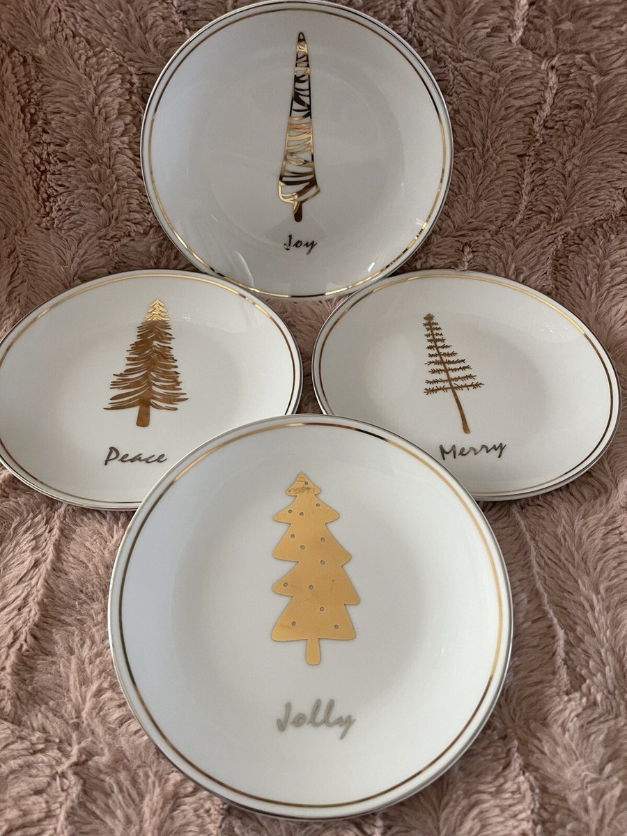 Set of Pier Imports Gold Trimmed Christmas Tree Holiday