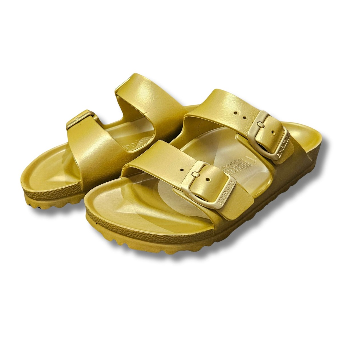Sandali da donna Birkenstock Arizona oro ciabatte in gomma taglia