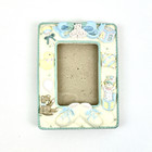 Burnes Ceramic Photo Frame Multicolor 3.5x2.5 Inch Table Top Baby Vintage 1990's