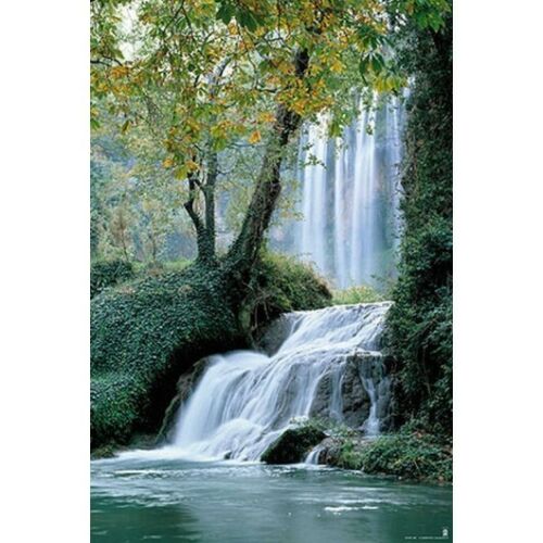 STONE MONASTERY - WATERFALL POSTER 24x36 - 3634