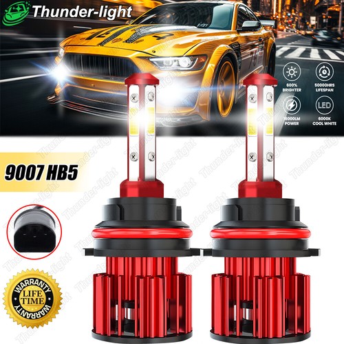 Par de bombillas HB5 9007 LED de haz alto bajo blanco 6000K lámparas - Imagen 1 de 12