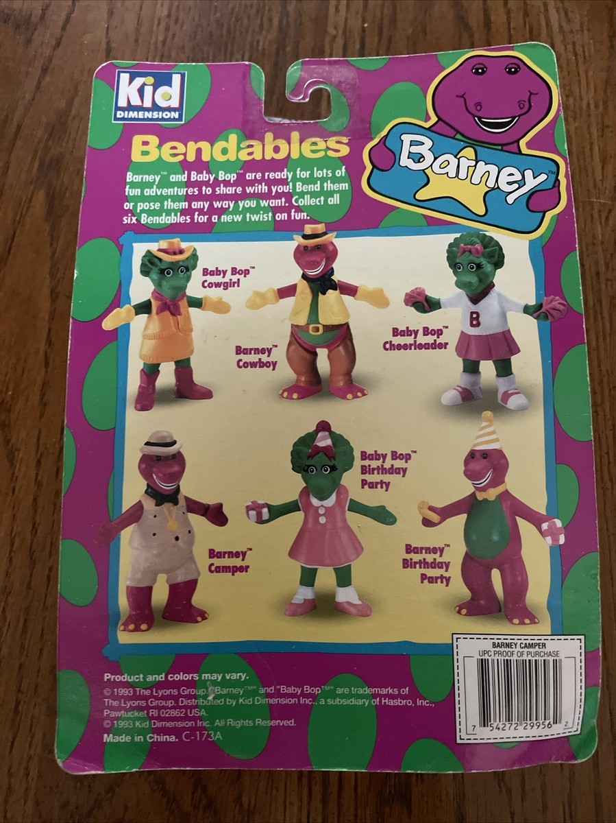 Vintage 1993 Child Dimension Fun Time Top Hat Barney Figure Sealed