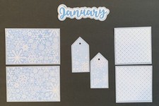 2547 JANUARY PREMADE SCRAPBOOK MAT SET CARD JUNK JOURNAL EPHEMERA - TONYA
