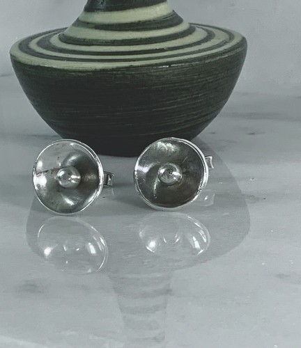 Gemelos modernistas de plata de ley Mid C años 50 Sigfredo Pineda México Taxco - Imagen 6 de 9