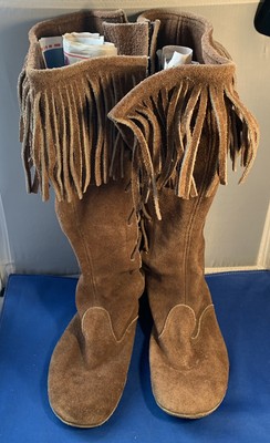 buckskin moccasin boots