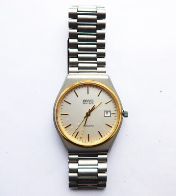 Elegante Quartz Men's Wrist Watch, '' Bwc-Swiss '', Good Function, Approx. 1990(?)