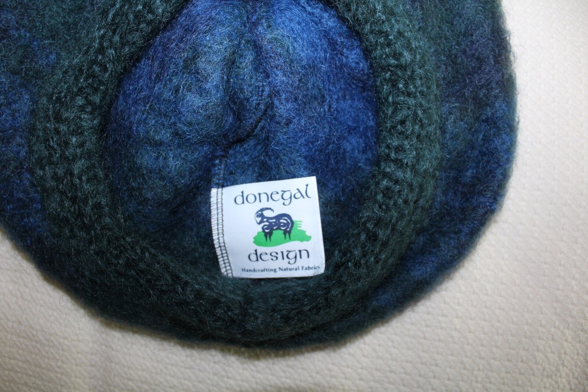 Donegal Design Irelend Handwoven Mohair Wool Blend Blue 